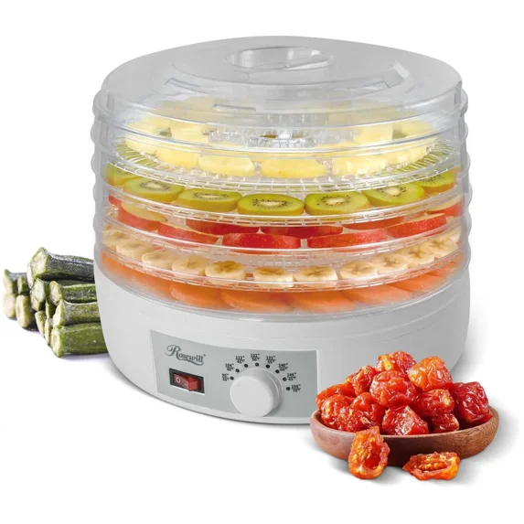Rosewill Food Dehydrator Machine, 5 BPA-Free 12.6" Trays, Adjustable Temperature Controls | 95-158°F | 350W, Jerky, Herbs, Fruit, Veggies, Dried Snacks