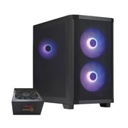 Rosewill FBM-X3 Black Micro ATX Mid Tower Case - Full Mesh Panel, High Airflow Design, 3x PWM ARGB Fans, Pre-Installed 650W 80+ Gold PSU