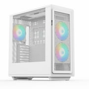 Rosewill Helium Air Mid Tower E-ATX Gaming Case, Mesh Panel, Tool-less, High-Airflow, Cable Management System, USB 3.1, included 2x 160mm & 1x 140mm PWM ARGB Fan, White