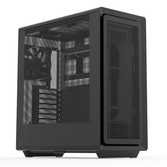 Rosewill Helium Air Mid Tower E-ATX Gaming Case, Mesh Panel, Tool-less, High-Airflow, Cable Management system, USB 3.1, included 1x 140mm PWM Fan, Black