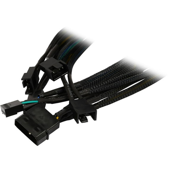 Rosewill LP44TX4-16 16" 4-pin Molex LP4 to Four(4) x 4-pin TX4 PWM Fan Power Splitter Adapter Converter Cable with One TX4 Female for RPM Feedback