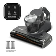 Rosewill Mattress Vacuum Cleaner: 450W 16Kpa Strong Suction, 253.7nm UV-C Light, Ultrasonic & High Heating Tech, Dual Dust Cup - Corded (Metallic Grey) - RHVC-24003