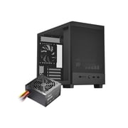 Rosewill Micro ATX Mini Tower PC Case with Pre-Installed 400W Power Supply | Left Temper Glass Side Panel | Front and Side Mesh | 240mm & 280mm Radiator Support | 1 x USB 2.0 | 2 x USB 3.0 | 1 x 120m