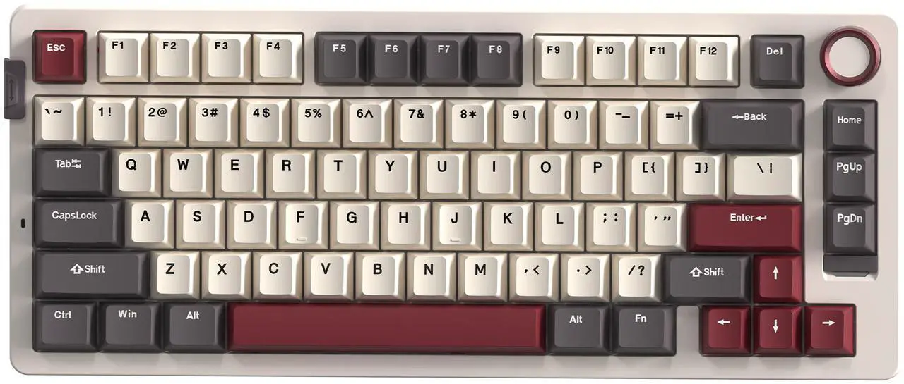 Rosewill Neon S75 Wireless Mechanical Keyboard, 80-Key Layout w/ Volume ...