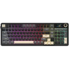 Rosewill Neon S96 Wireless Mechanical Keyboard, 98-Key Layout w/ Volume Knob, Bluetooth / 2.4GHz / USB-C, Hot-Swappable Red Switches, RGB Backlit, 3750mAh Battery, Windows & macOS, Black