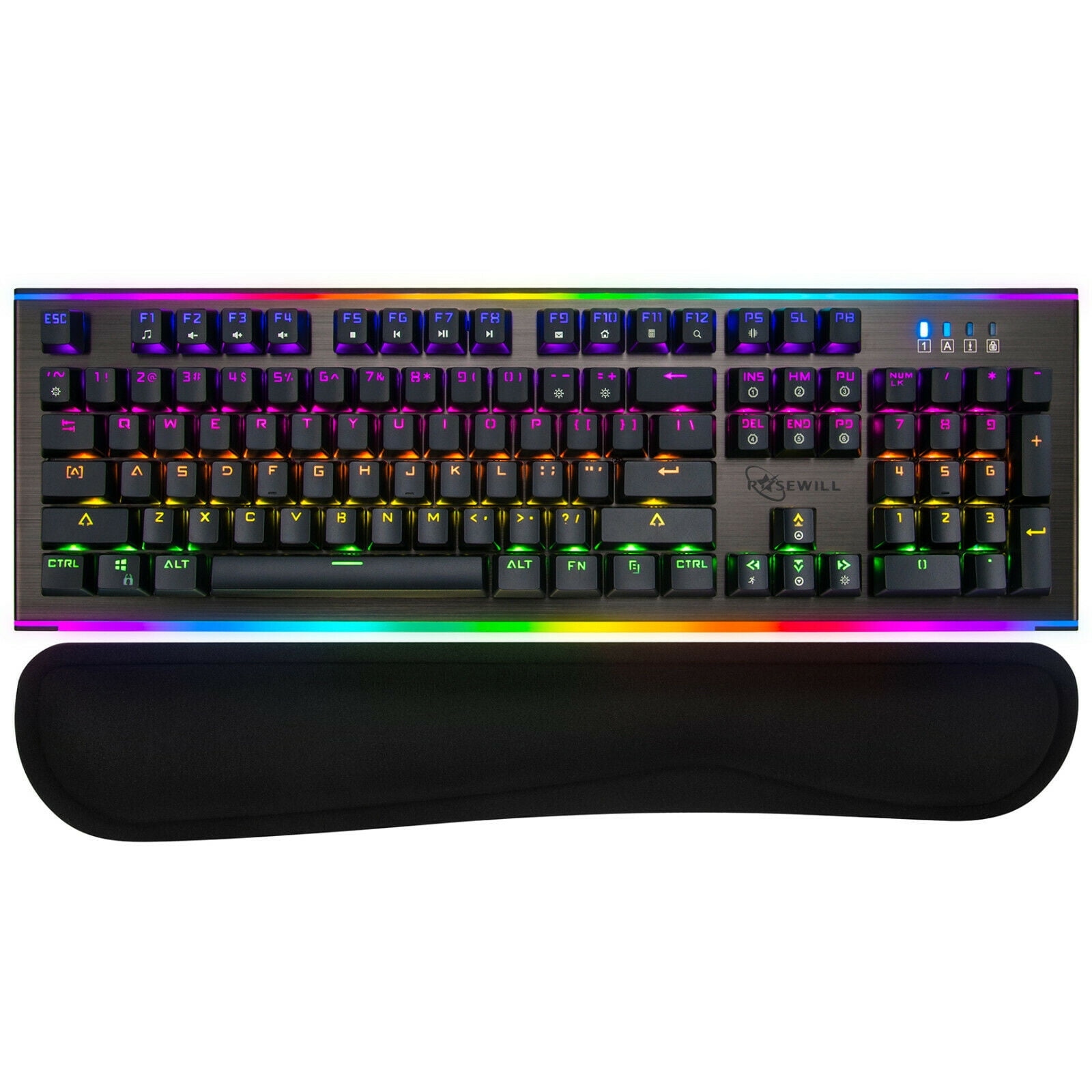 Led Rim Keyboard Rosewill NEON K75 V2 Wired Mechanical Gaming Keyboard with Kailh Blue ...