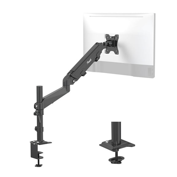 Rosewill Single Monitor Mount, Adjustable Monitor Arm Desk Mount Fits 15-32 inch Screen, Holds 19.8lb, Gas Spring Monitor Stand with 23.50 inch Max Height, Full Motion Swivel Monitor Arm with Vesa Mou