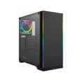 thumbnail image 1 of Rosewill ZIRCON I ATX Mid Tower Gaming PC Computer Case with RGB Fan & LED Light Strips, 240mm AIO Support, Bottom Mount PSU & HDD/SSD, Tempered Glass & Black Steel, 1 of 5