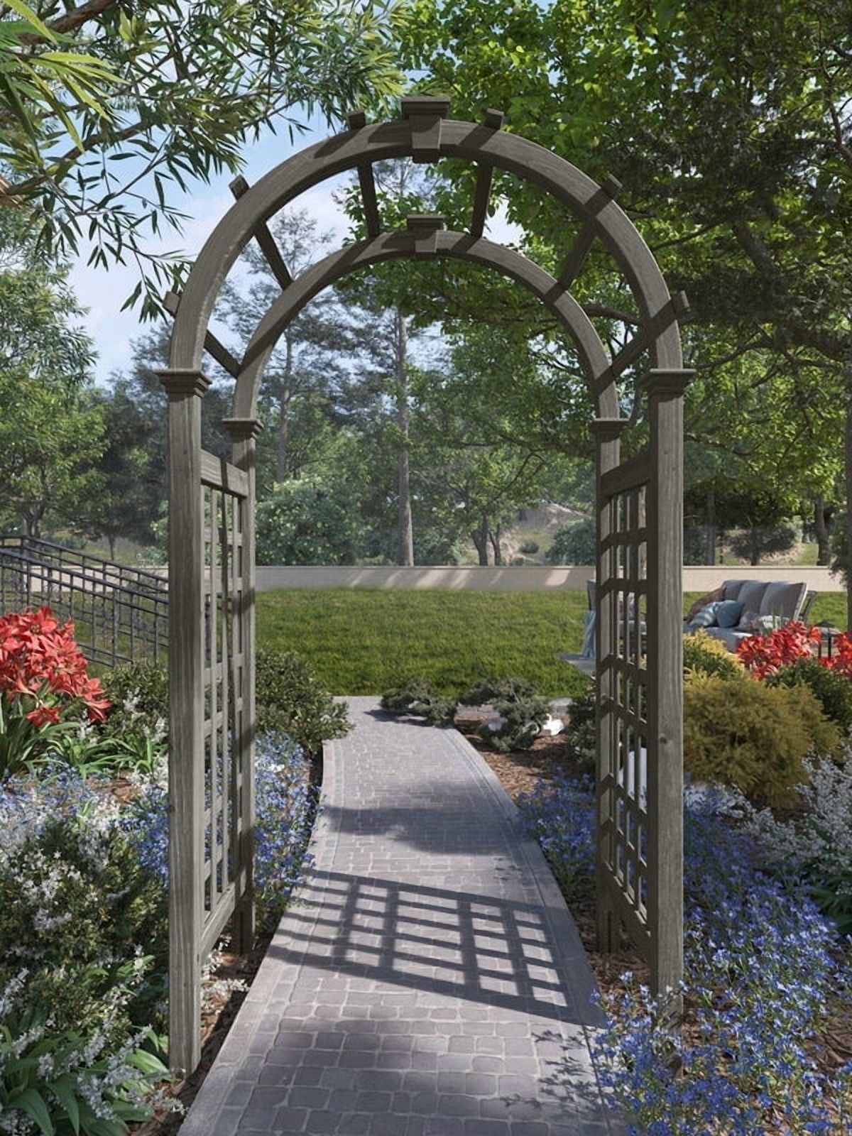 New England Arbors Concord Gitter Aus Composite-Vinyl, 137 Cm X 229 Cm - Wartungsfrei Mit Lebenslanger Garantie