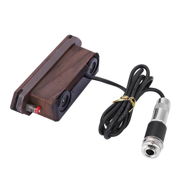 Rosewood Adjustable Timbre Dual Rail Pickup for Folk Guitar Musical Instrument Accessory