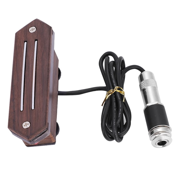 Rosewood Adjustable Timbre Dual Rail Pickup for Folk Guitar Musical Instrument Accessory