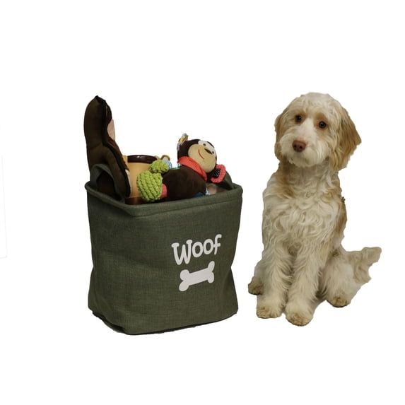 Rosewood Canvas Pet Toy Basket
