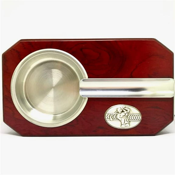 Rosewood Cigar Ashtray (Golf Swing)