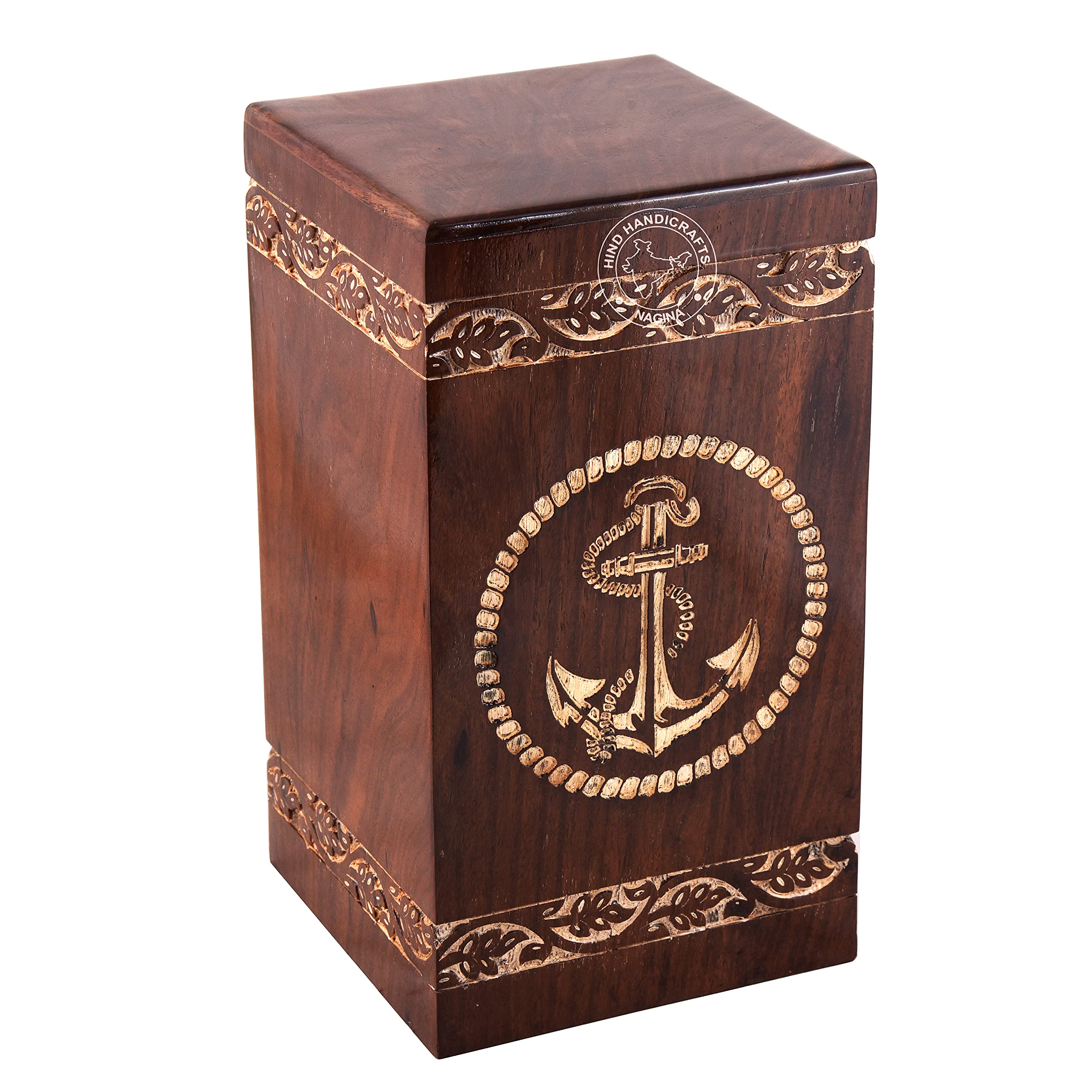 Rosewood Cremation Urns for Human Ashes Adult Large - Wooden Burial Urn ...