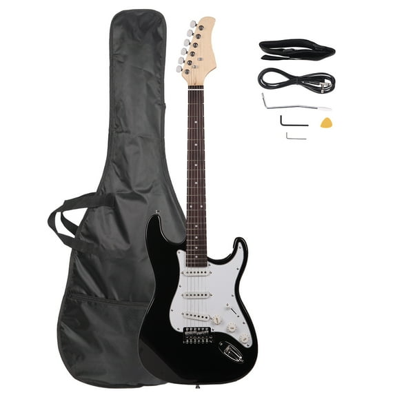 Rosewood Fingerboard Guitar, Cutaway Body, Adjustable Tremolo Bridge, 6-String, 22 Frets, Basswood Body with Gigbag, Strap & Accessories for Stage & Studio