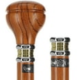 thumbnail image 1 of Royal RC Canes Timeless Design Rosewood Walking Cane with Flat Top Knob Handle – Elegant Lip Carving for Grip – Two-Tone Cigar Band Accent – Stylish Walking Cane for Men & Women, 1 of 7