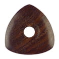 thumbnail image 1 of Rosewood Guitar Or Bass Pick - 4.0 mm Ultra Heavy Gauge - 346 Contoured Triangle With Grip Hole Shape - Natural Finish Handmade Specialty Exotic Plectrum, 1 of 5