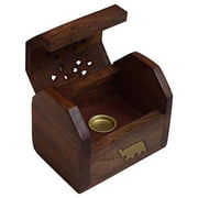 Rosewood Incense Cone Burner Holder Box Elephant Design