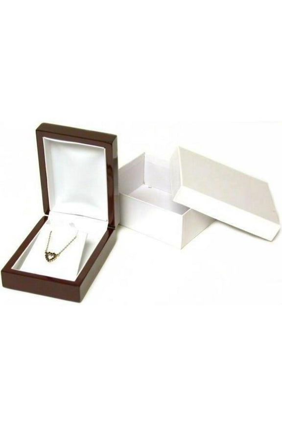 Rosewood Stained Pendant Necklace Wood Display Unit