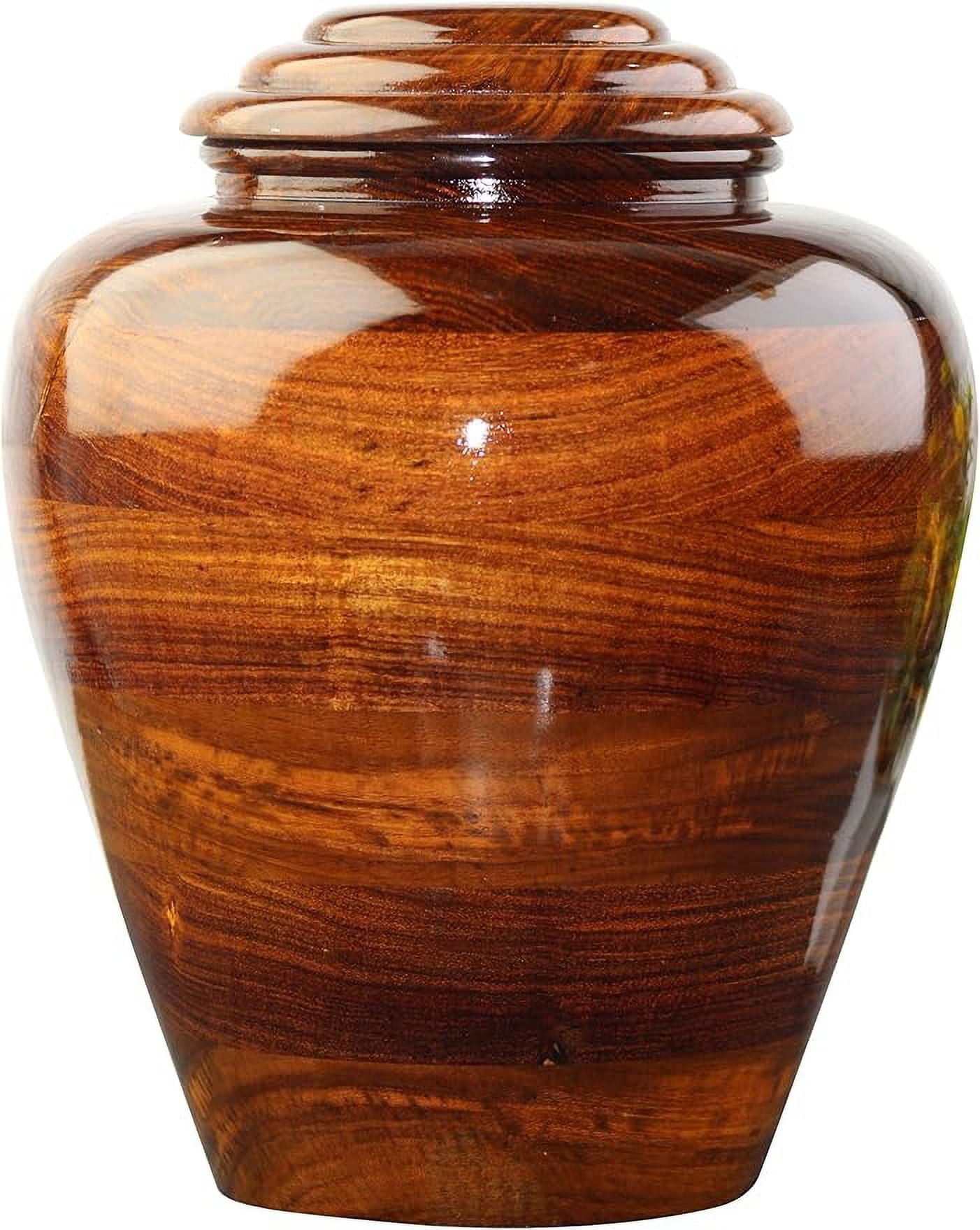 Rosewood Wooden urn for Human Ashes Adult, Wooden Cremation Urn for Male/Female Ashes Large, Custome urn for pet Ashers (Large)