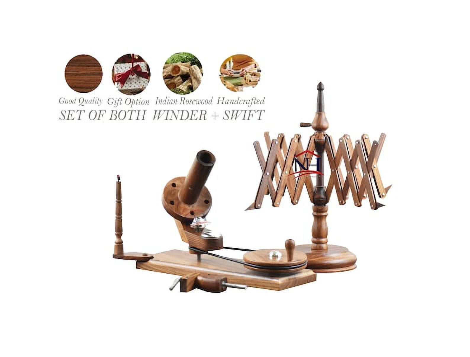 Rosewood Yarn winder and swift yarn winder combo Handoperated Ball