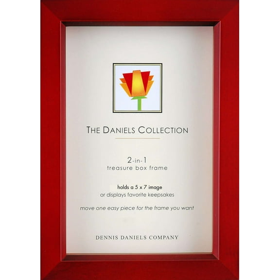 Rosewood stain 5x7 Shadow Box Print Convertible by Dennis Daniels - 5x7