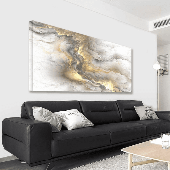 Rosework Framed Canvas Wall Art, 32x16 Inch, Colorful Abstract, Made In USA