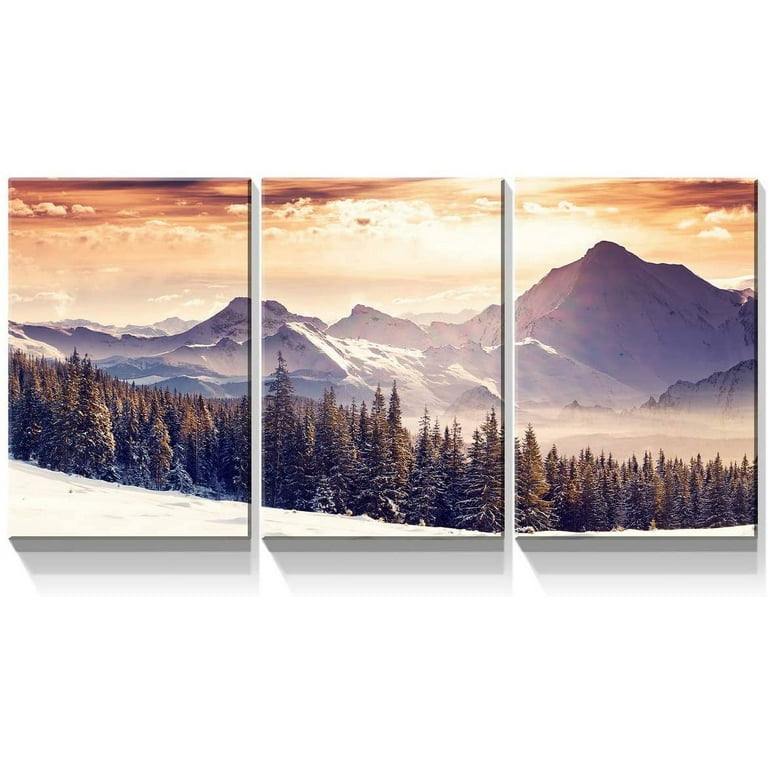 Rosework Framed Canvas Wall Art, 30x40 Inch, 3 Panels Thomas Kinkade Garden  Landscape Oil Painting, Made In USA