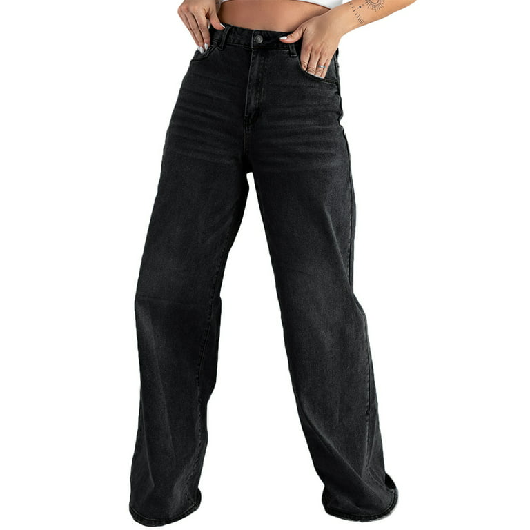 Roslight Jeans Women High Waist Pants Women Slim Denim Pocket Trouser  Elastic Cargo Pant Girl Fashion Jeans Harajuku Style Pants