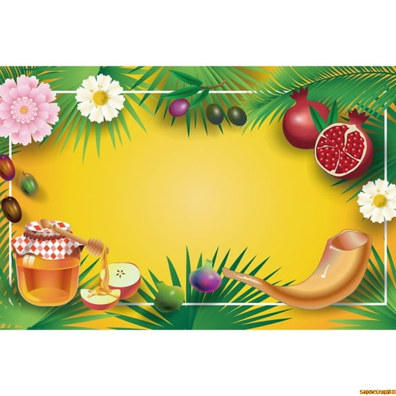 Rosh Hashanah Backdrop Photography Jewish New Year Party r Hy Food Fruit Candle Happy Hanukkah Family Photo Background