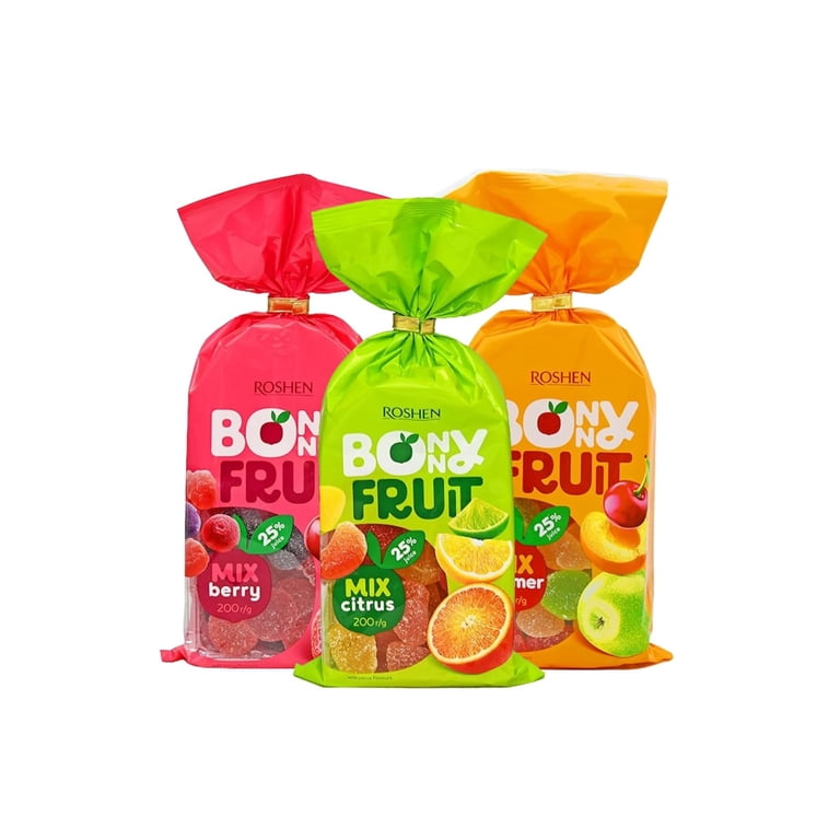 Roshen Bonny Fruit Berry, Citrus, Summer Mix Gummy Candy, Made