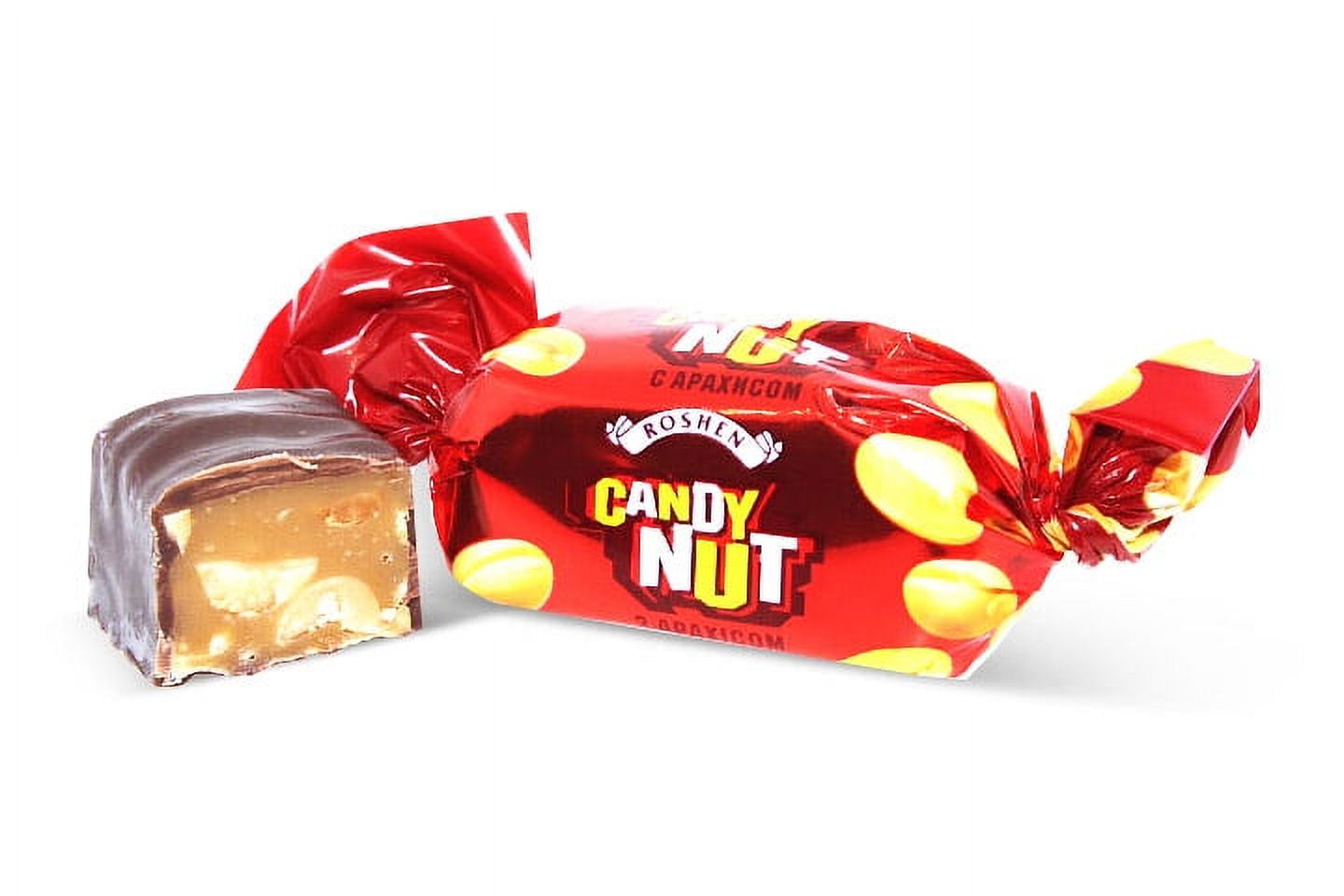Roshen, Candy Nut Milk Chocolate, Whole Peanuts & Caramel (2 Lbs