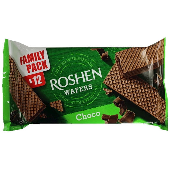 Roshen Crispy Flavorful Choco, Cocoa Wafers Layered with Cocoa Filling, Kosher, Halal, 7.61oz/216 grams, Pack of 1