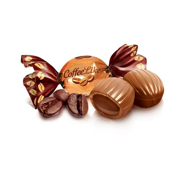 Roshen Milk-Coffee Filling Caramel Candies & Natural Coffee Extract 1000g/ 2.2lb