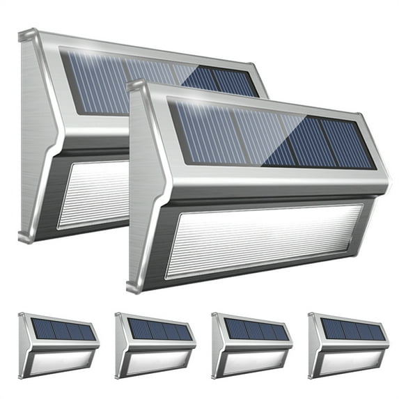 Roshwey Waterproof Solar Powered Outdoor Wall Deck Light, Stainless Steel Brown
