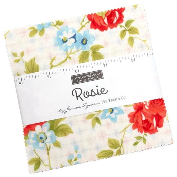 Moda Fabrics Rosie Charm Pack 100% Cotton Precut 5-inch Fabric Squares (42 pcs)