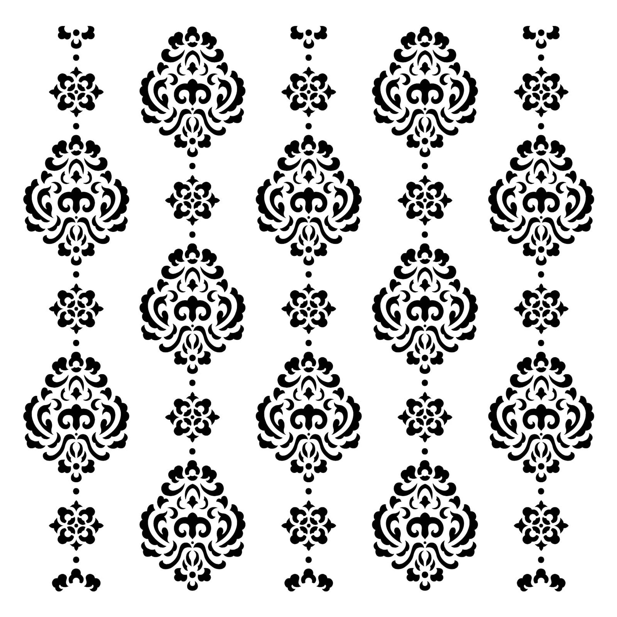 Rosie Damask All Over Embossing 12 x 12 Stencil | FS130 by Designer ...