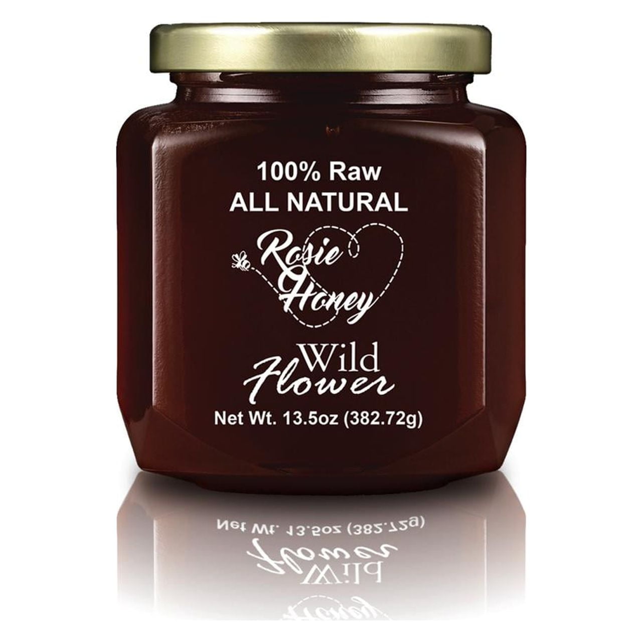 Rosie Honey 100% Raw and Unfiltered Wild Flower Honey 13.5 oz