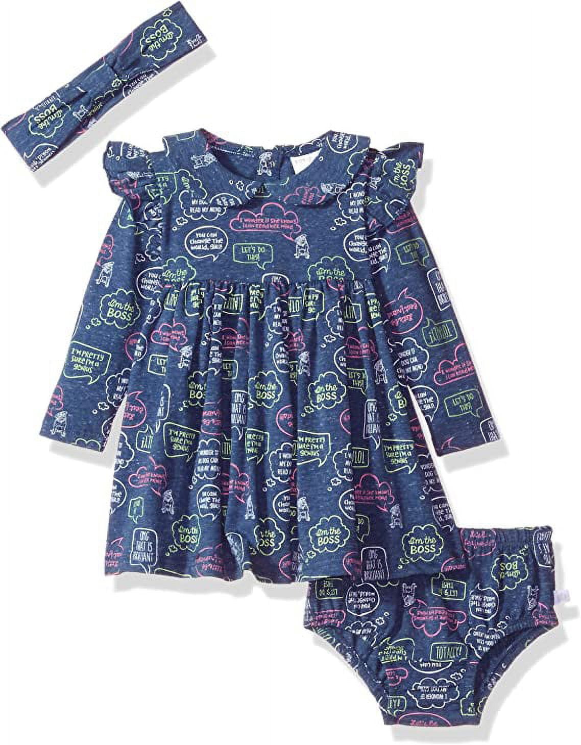 Rosie Pope Baby Girls Word Bubble Dress with Panty and Headband 24