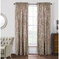 thumbnail image 1 of Rosie Textured Cotton Floral Print Curtain Panel - Pair each 50" x 63" in Linen, 1 of 6