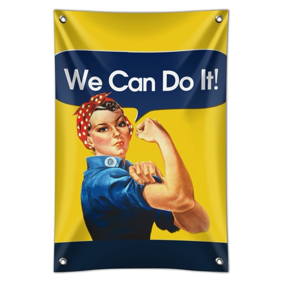 Rosie The Riveter Poster World War II Home Business Office Sign