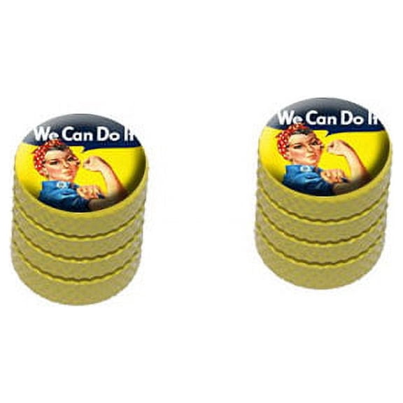 Rosie The Riveter - War Poster Bike Valve Stem Caps