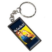 Rosie The Riveter War Poster Keychain Key Chain Ring