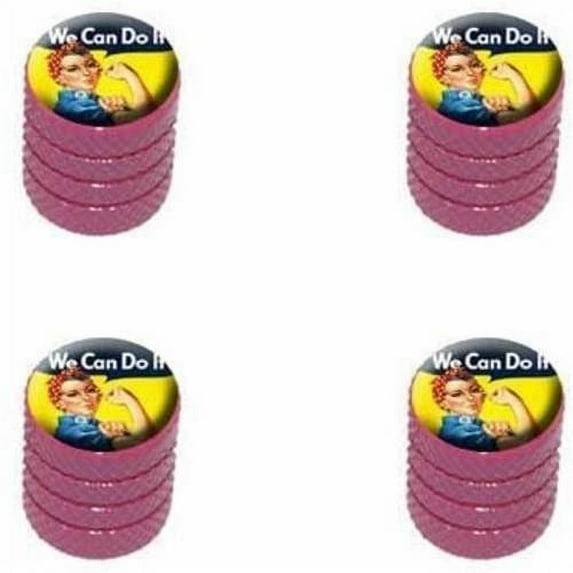 Rosie The Riveter War Poster Tire Rim Wheel Aluminum Valve Stem Caps, Multiple Colors