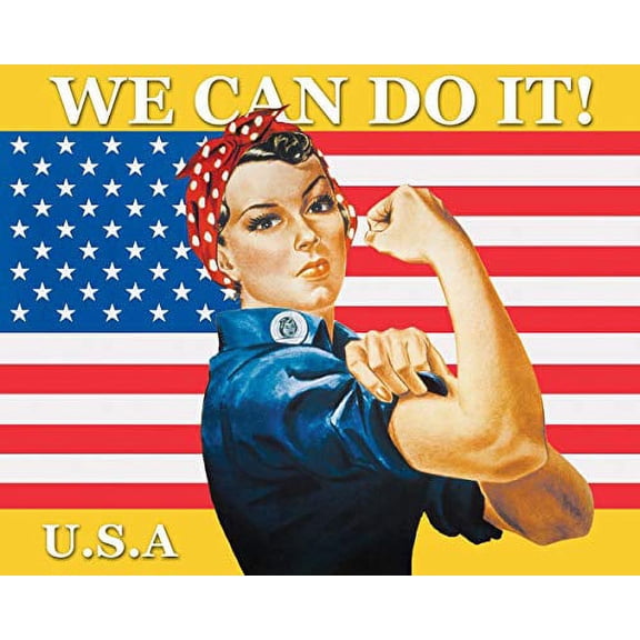 Rosie The Riveter - We Can Do It Art Poster Print (20x16)