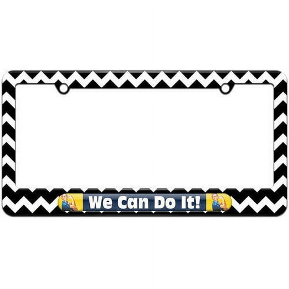 Rosie The Riveter We Can Do It, War Poster License Plate Tag Frame, Multiple Colors