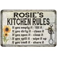 thumbnail image 1 of Rosie's Kitchen Rules Chic Sign Vintage Decor 12 x 18 Matte Finish Metal 112180032326, 1 of 1