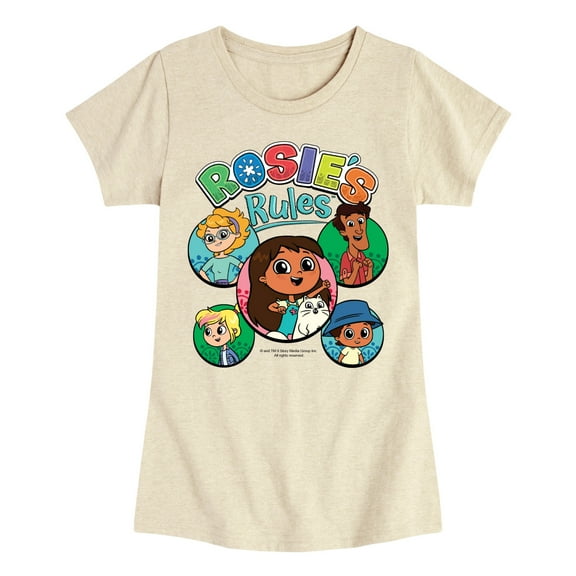 Rosie's Rules - Rosie And Friends - Toddler And Youth Girls Fitted Short Sleeve Tee