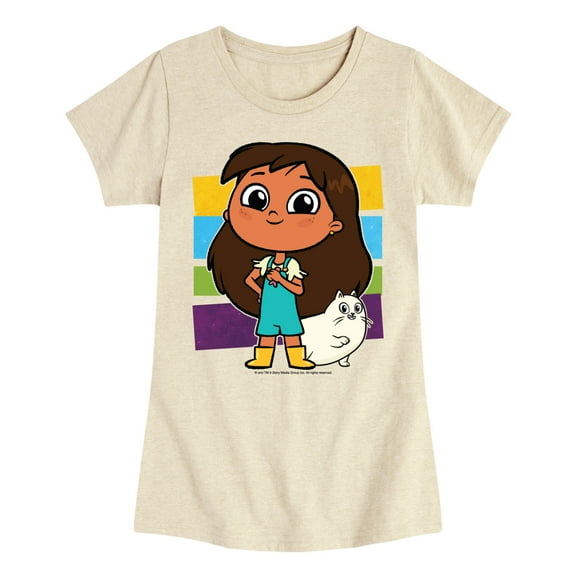 Rosie's Rules - Rosie And Gatita - Toddler And Youth Girls Fitted Short Sleeve Tee