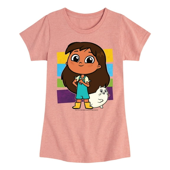 Rosie's Rules - Rosie And Gatita - Toddler And Youth Girls Fitted Short Sleeve Tee